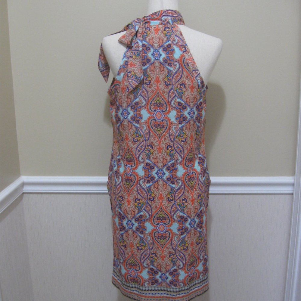 ***SOLD*** Collared Halter Tunic Top sz S Colorful Boho Paisley Print - Picture 7 of 12